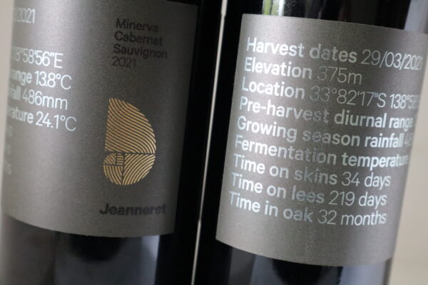Champagne en wijnen de blender Jeanneret Minerva Cabernet Sauvignon